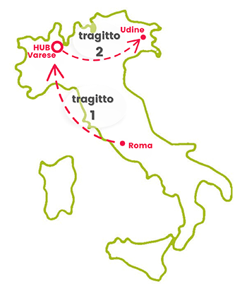 Schema dei tragitti